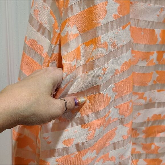 Anthropologie HD in Paris Trikala Dress, Neon Pink Orange Hi-Low, Sleeveless | M - Picture 10 of 11